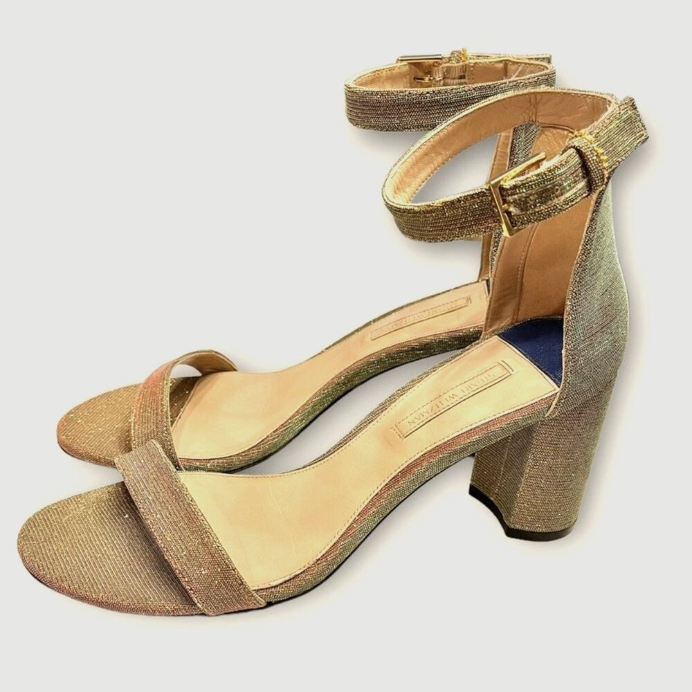 Stuart Weitzman Gold Nudist Sandals